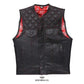 Bandana Ballad Men's Leather Motorcycle Vest - front