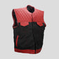 Ironclad Rider Men's Black Leather Motorcycle Vest - front