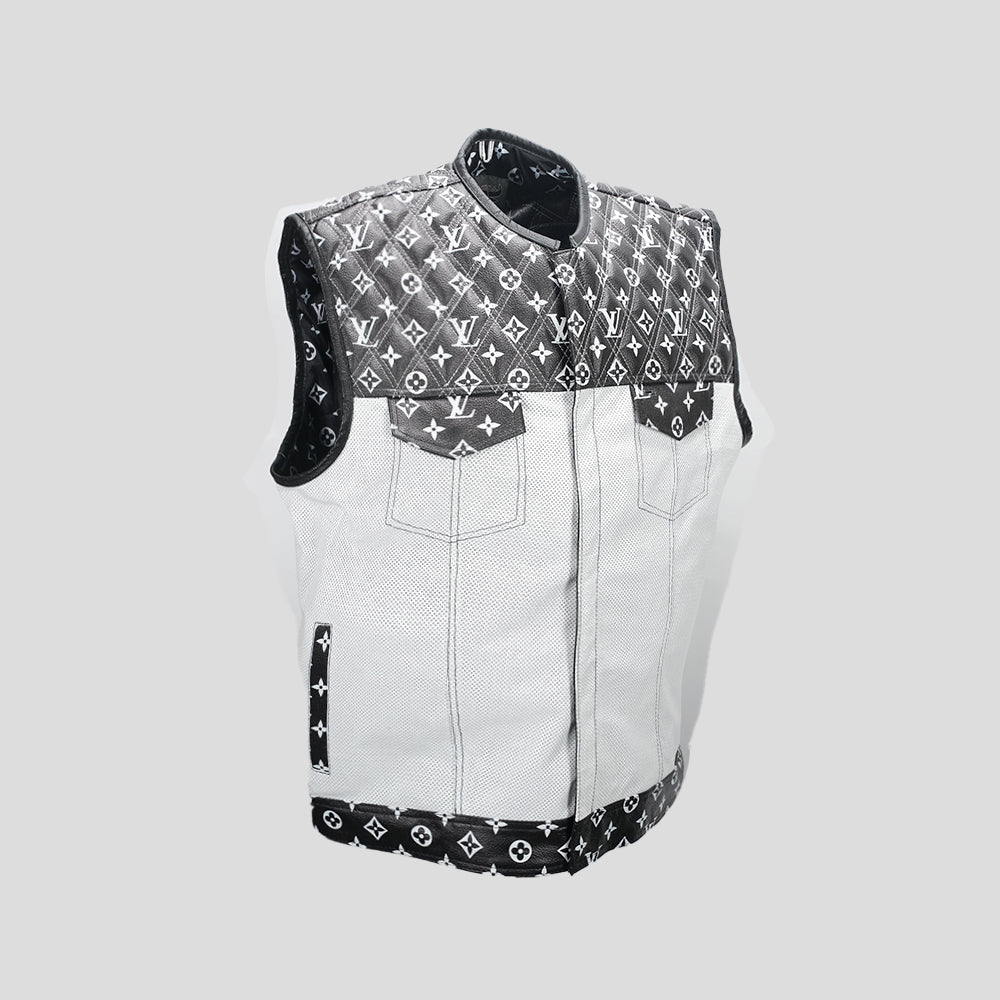 Louis Vuitton Leather Motorcycle Vest - front