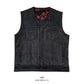 Cinder Rider Men's Ember Denim Vest  - white background 