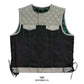 Road Warrior Men's Side-Lace Denim Vest - white background 