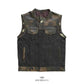 Woodsman Premium Leather Motorcycle Vest - 