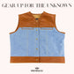 Brave Rider Men Denim Biker Vest - front