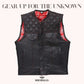 Bandana Ballad Men's Leather Motorcycle Vest - front