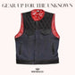 Rush Men's Denim Biker Vest - front