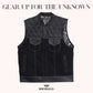 Free Spirit Men's Leather Biker Vest - front