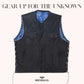  Whaler Blue Men's Leather Club Vest -  front