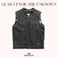 Nomad Club Style Twill Men's Motorcycle Vest - front