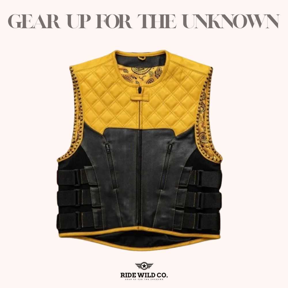 Renegade Men's Leather Biker Vest - front - front