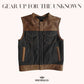 City Slicker Men's Leather Motorcycle Vest - front