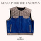 Hornet Perforated Men's Leather Biker Vest - front