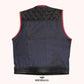 Rush Men's Denim Biker Vest - back