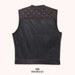 Bandana Ballad Men's Leather Motorcycle Vest - back