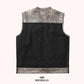 Serpent Hunt Club Men's Denim Biker Vest - back