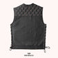 Nomad Men's Distressed Leather Motorcycle Vest - back