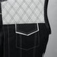 Stark Contrast Men Leather Motorcycle Vest - pocket close up