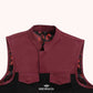 Crusher Canvas & Leather Men's Biker Vest - front close up