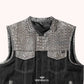 Serpent Hunt Club Men's Denim Biker Vest - front close up