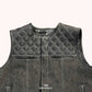 Renegade Rider Men's Distressed Denim Biker Vest - back