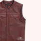 Carmine Men's Canvas Rider Vest - right close up