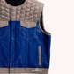 Hornet Perforated Men's Leather Biker Vest - right close up