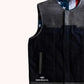 Demon Men's Canvas Leather Vest - left close up