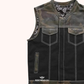 Infantry Men's Canvas Biker Vest - left close 