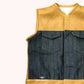 Rebel Cruiser Men's Denim Motorcycle Vest - left close up