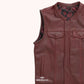 Carmine Men's Canvas Rider Vest - left close up