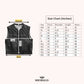 Ebony Quilted Men Leather Biker Vest - size chart