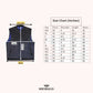 Rugged Denim Diamond Quilted Men Denim Motorcycle Vest - size chart