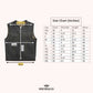 Rebel Rider Men's Black Leather Motorcycle Vest - size chart