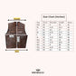 Outlaw Rider Men's Washed Leather Motorcycle Vest - size chart