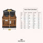 Bison Distressed Leather Motorcycle Vest - size chart