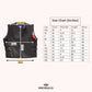 Trailblazer Men's Black Leather Motorcycle Vest - size chart