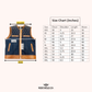 Pathfinder Men's Diamond Quilted Brown denim Motorcycle Vest - size chart